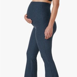 Beyond Yoga - Beyond the Bump - Maternity Flare Spacedye Legging - Navy S